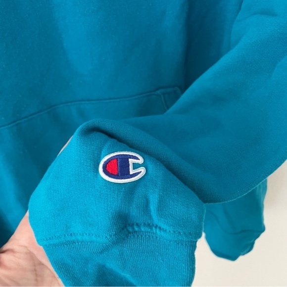 Champion Powerblend Teal Ombre Hoody Women’s Large - Picture 3 of 6